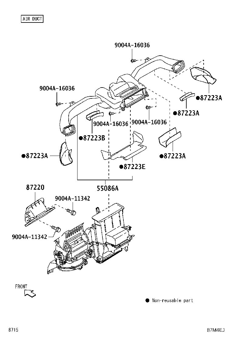 55909-BZ021 CABLE SUB-ASSY, AIRMIX DAMPER CONTROL product image