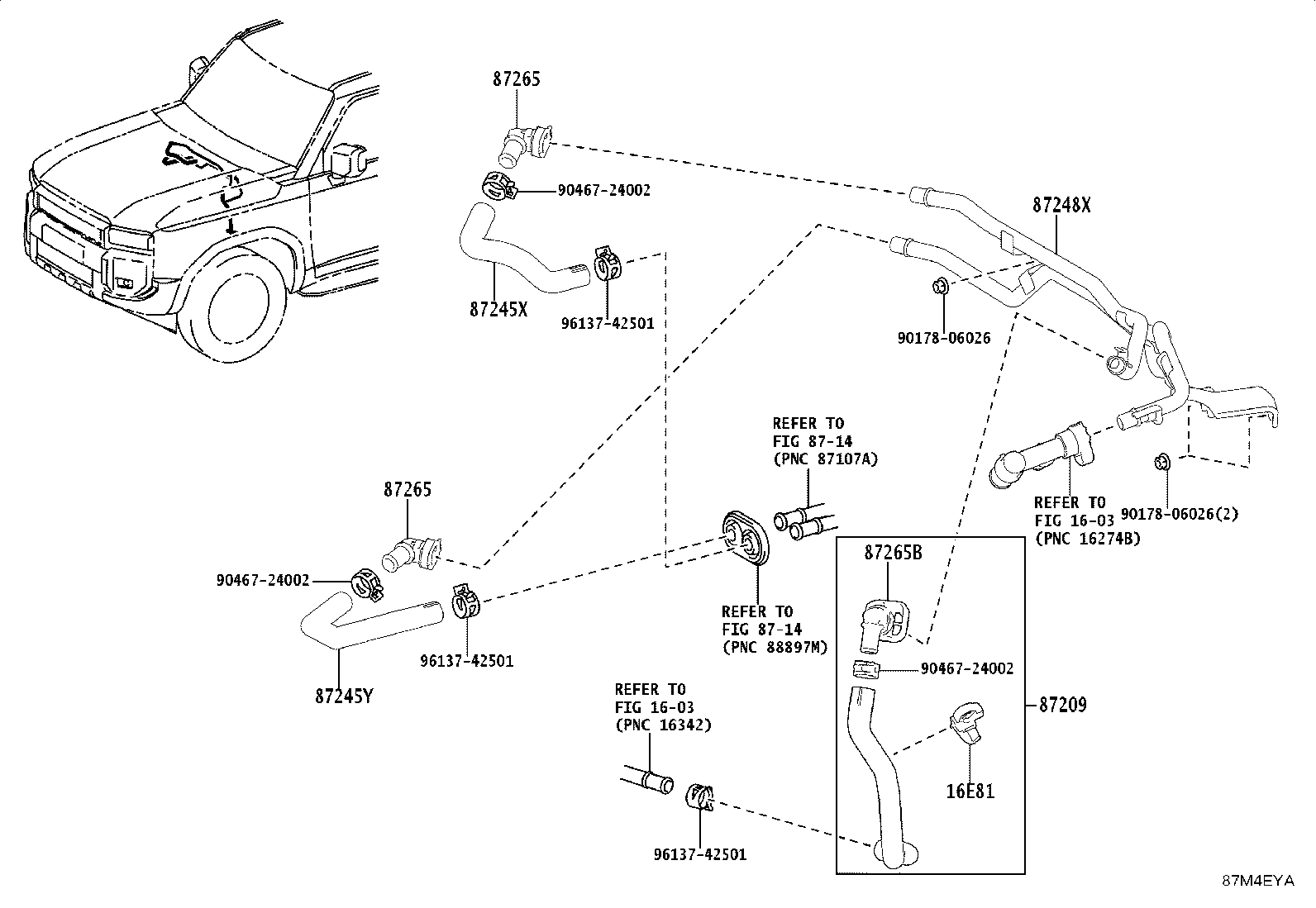 87242-60150 HOSE, HEATER WATER product image
