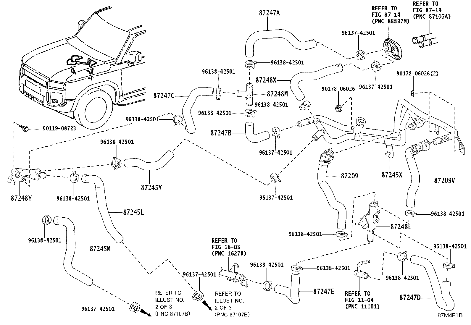 87242-60150 HOSE, HEATER WATER product image