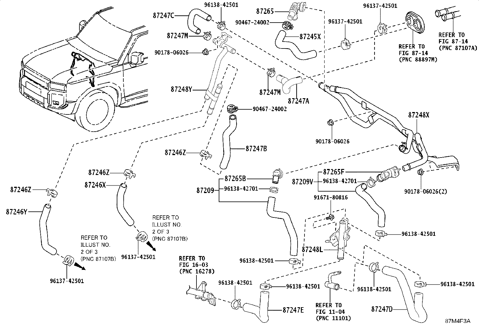 87242-60150 HOSE, HEATER WATER product image