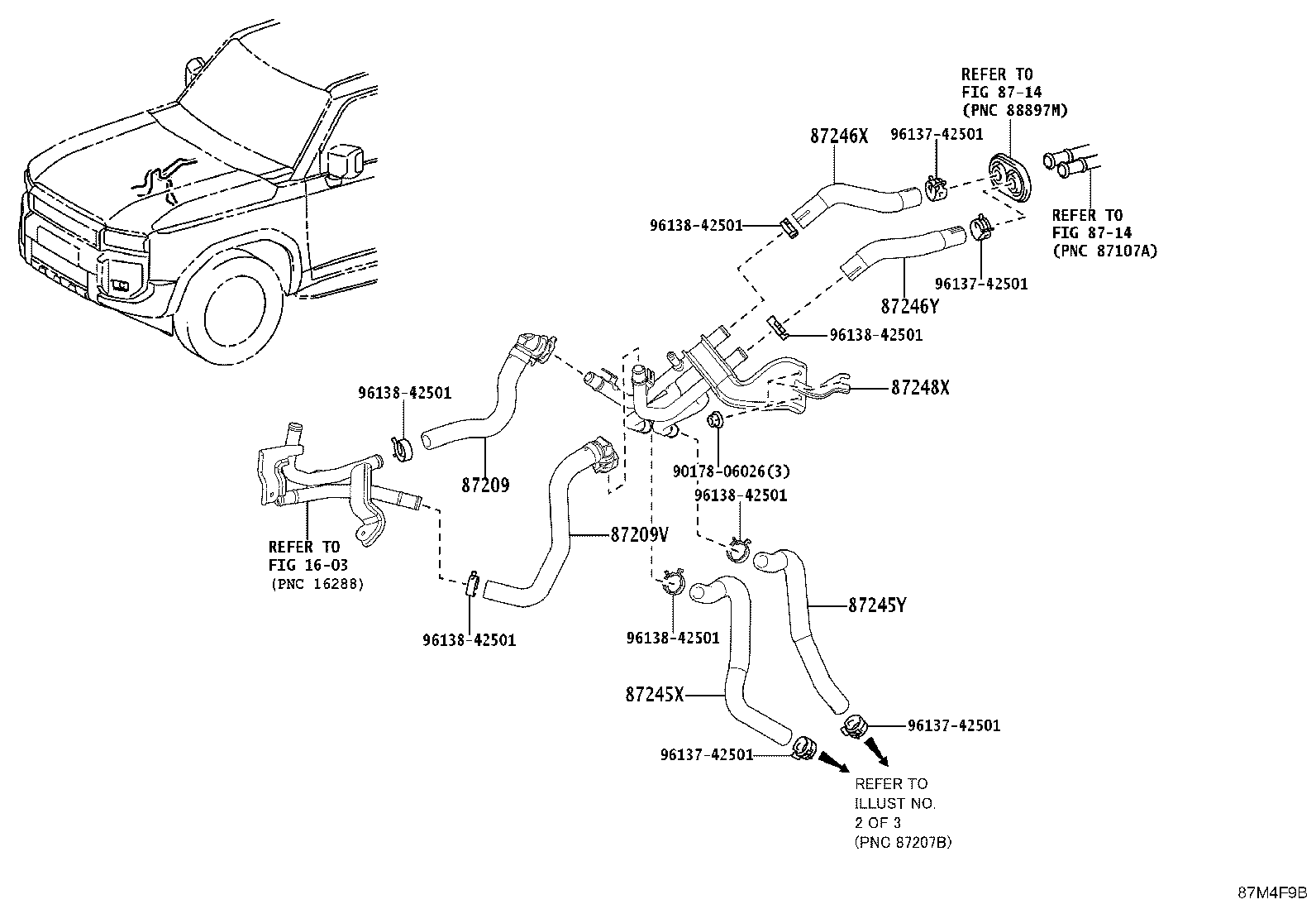 87242-60150 HOSE, HEATER WATER product image