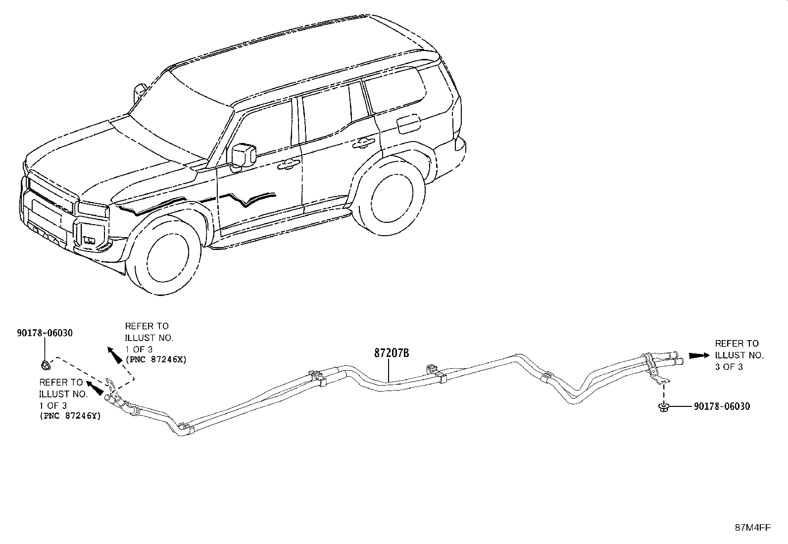 87242-60150 HOSE, HEATER WATER product image