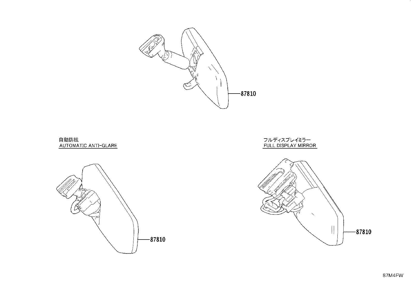 87902-AK010 OUTER MIRROR, RH product image