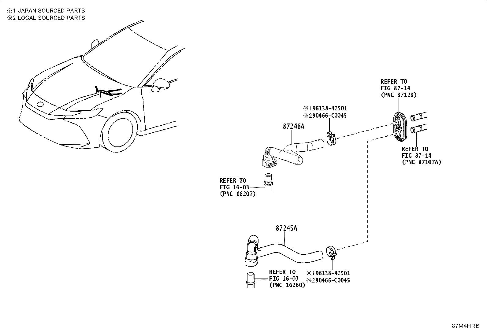 87209-06300 HOSE, HEATER WATER, OUTLET A product image