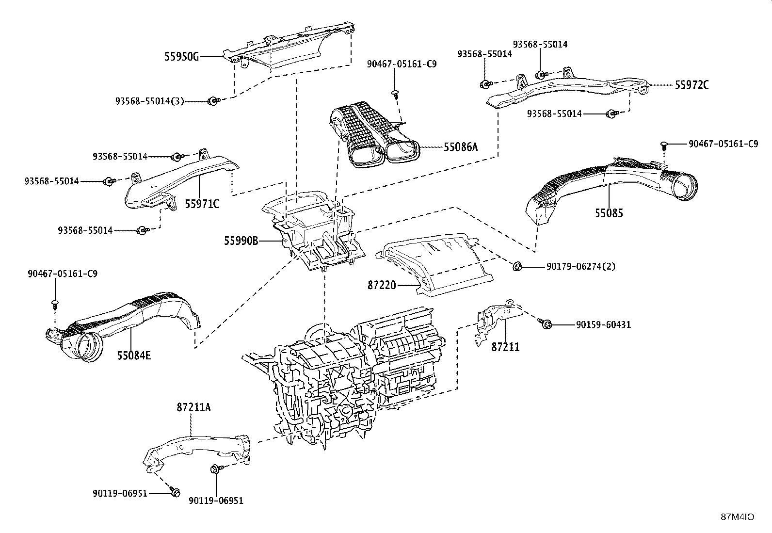 55085-K0010 DUCT SUB-ASSY, HEATER TO REGISTER, NO.2 product image