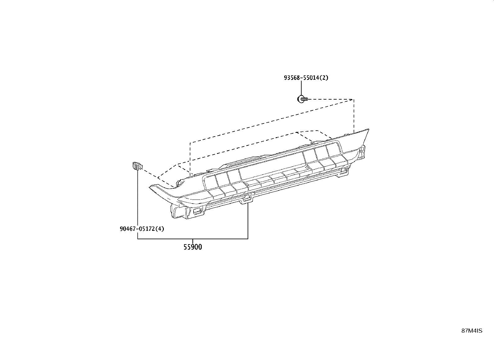 55847-30210 DUCT, HEATER TO REGISTER, NO.5 product image