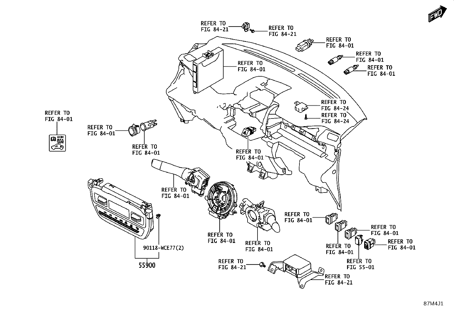 55086-WC004 DUCT, HEATER TO REGISTER, CENTER product image