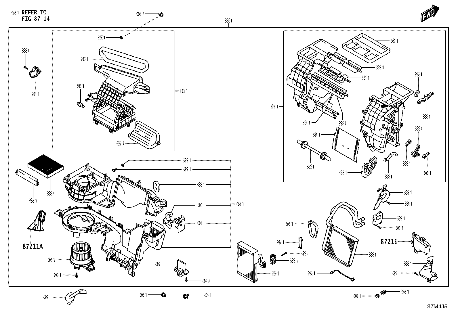 55086-WC004 DUCT, HEATER TO REGISTER, CENTER product image