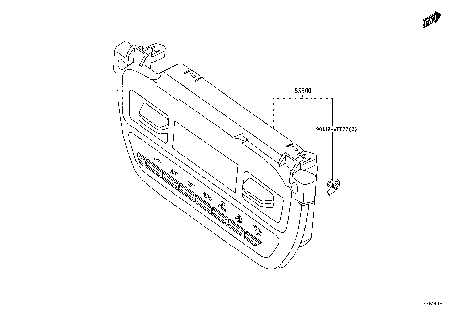 55086-WC004 DUCT, HEATER TO REGISTER, CENTER product image