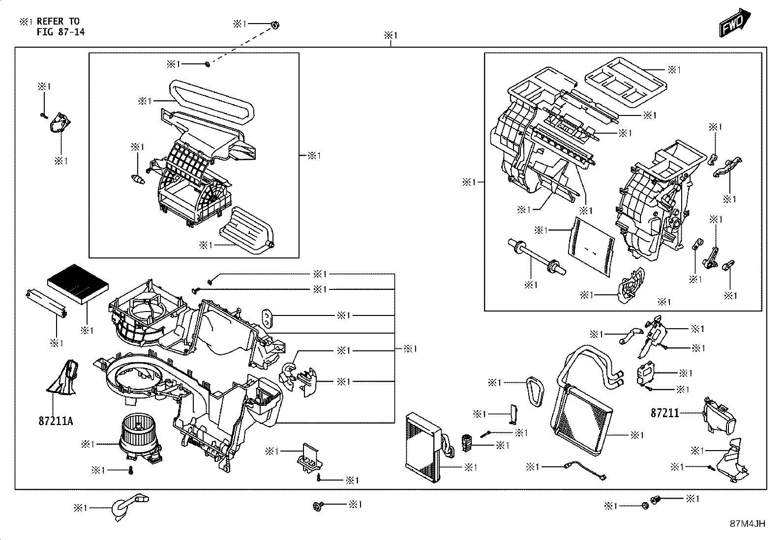 58861-WC009 DUCT, AIR, REAR NO.1 product image