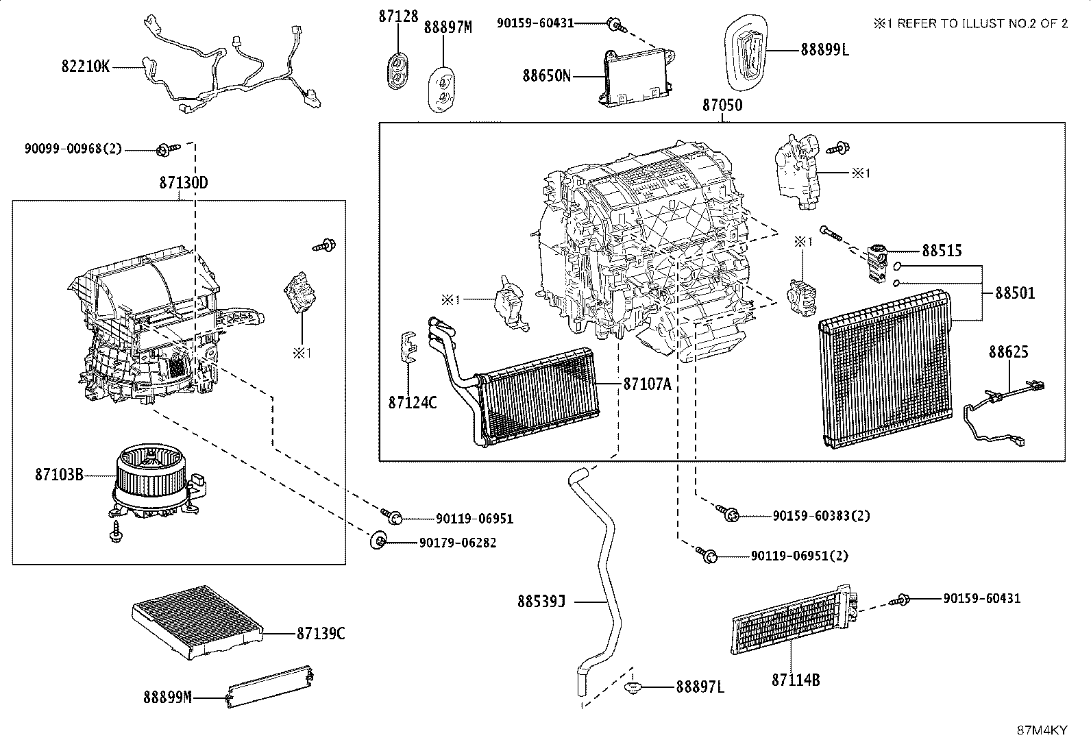 87103-52290 MOTOR SUB-ASSY, BLOWER W/FAN product image