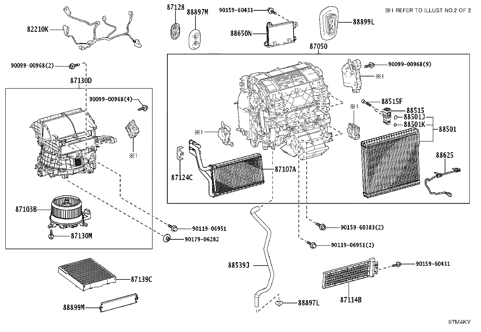 87103-52290 MOTOR SUB-ASSY, BLOWER W/FAN product image