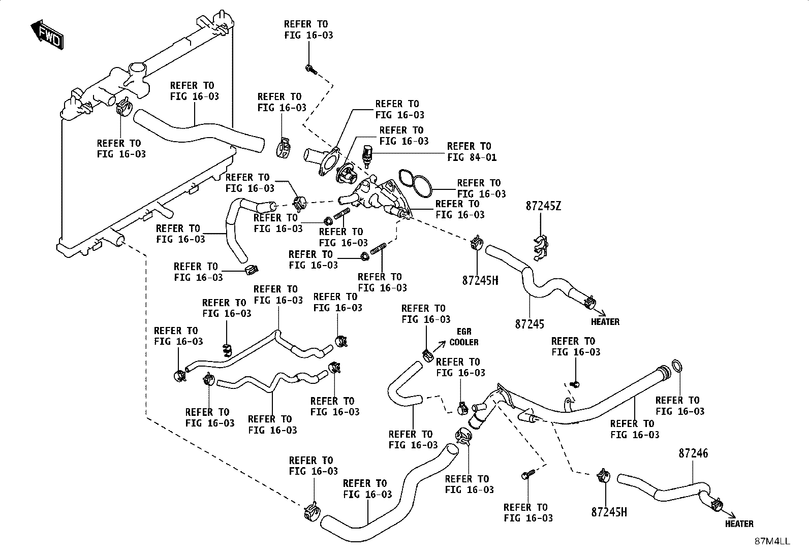 87245-WC012 HOSE, HEATER WATER, INLET product image