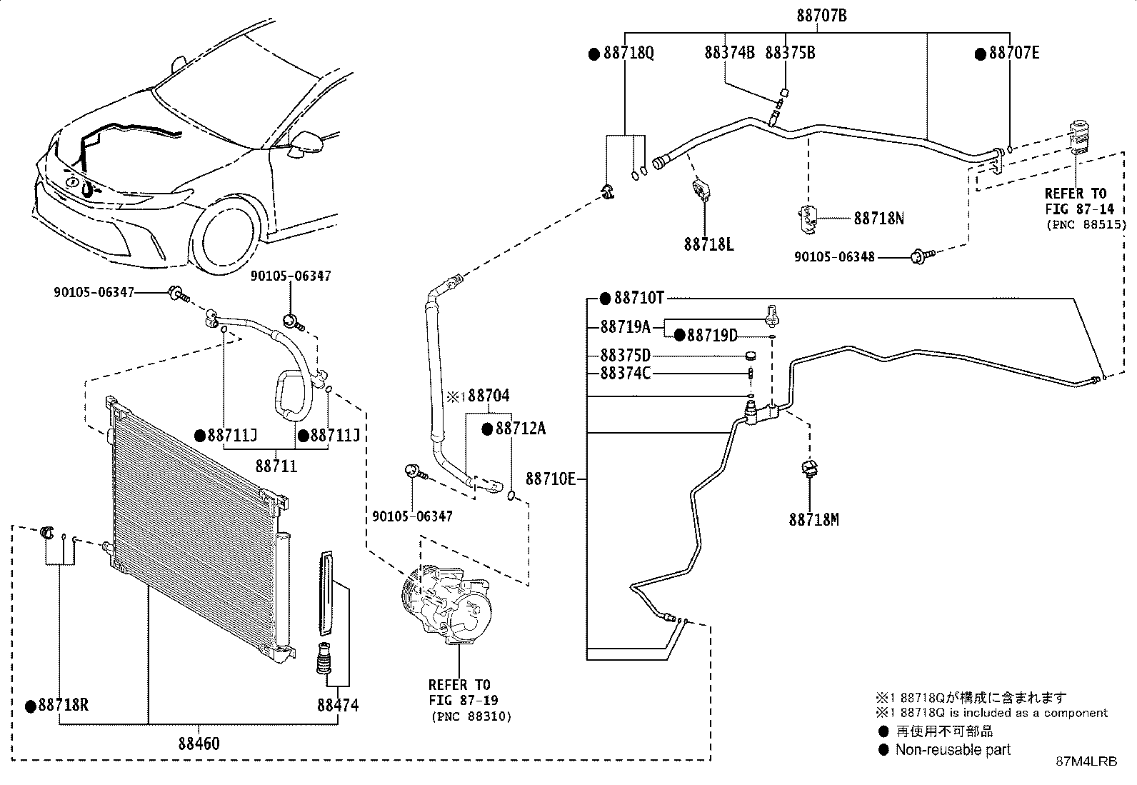 88710-33680 TUBE & ACCESSORY ASSY, AIR CONDITIONER product image