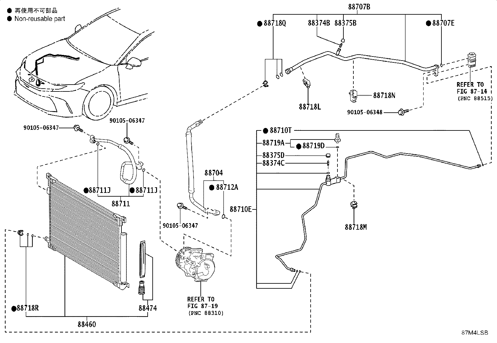 88710-33680 TUBE & ACCESSORY ASSY, AIR CONDITIONER product image