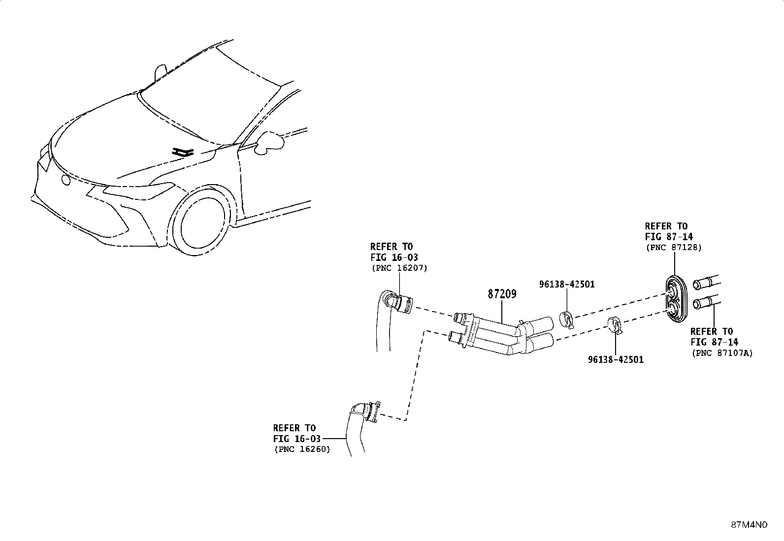 87209-07010 HOSE, HEATER WATER, INLET product image