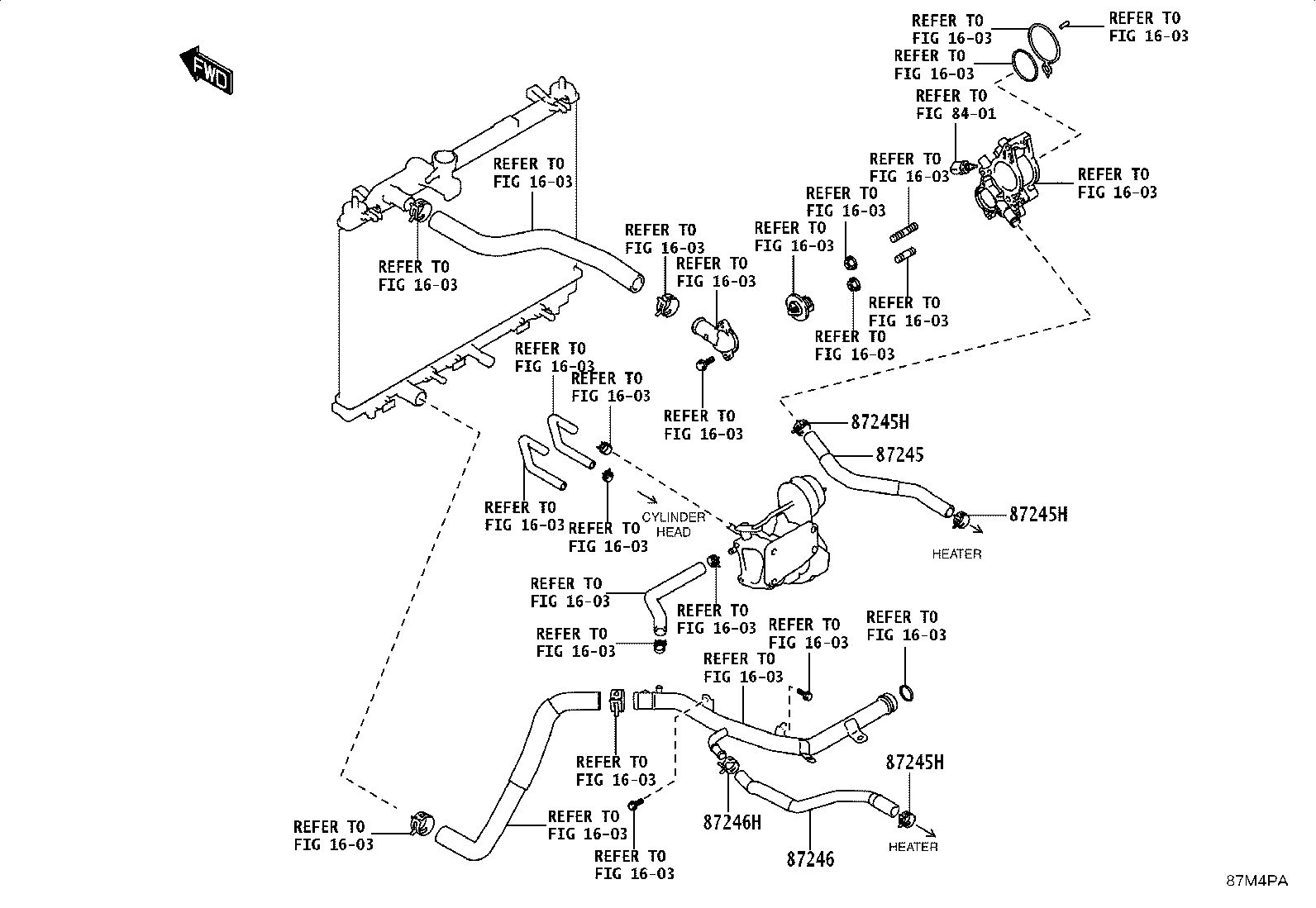 87245-WC012 HOSE, HEATER WATER, INLET product image