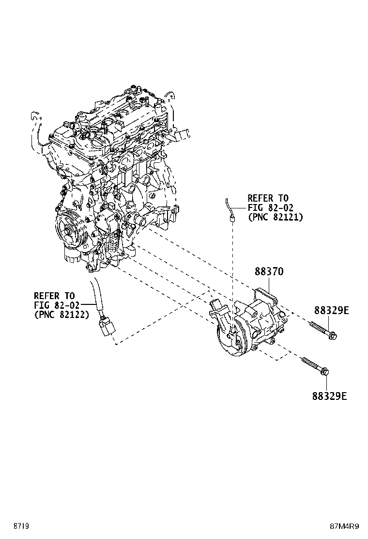 90119-08C30 BOLT, COMPRESSOR, NO.1 product image