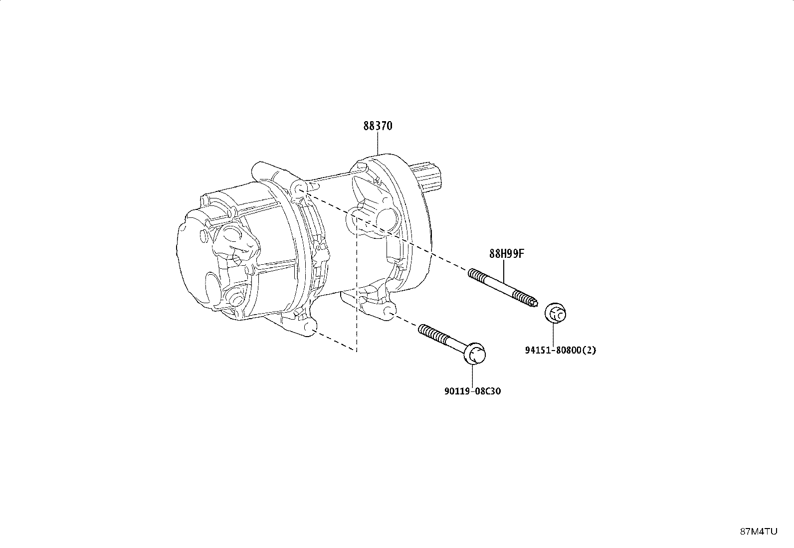 88370-V2030 COMPRESSOR ASSY, W/MOTOR product image