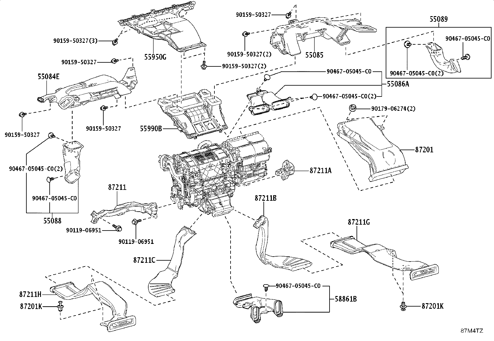 55089-V2010 DUCT SUB-ASSY, HEATER TO REGISTER, NO.6 product image