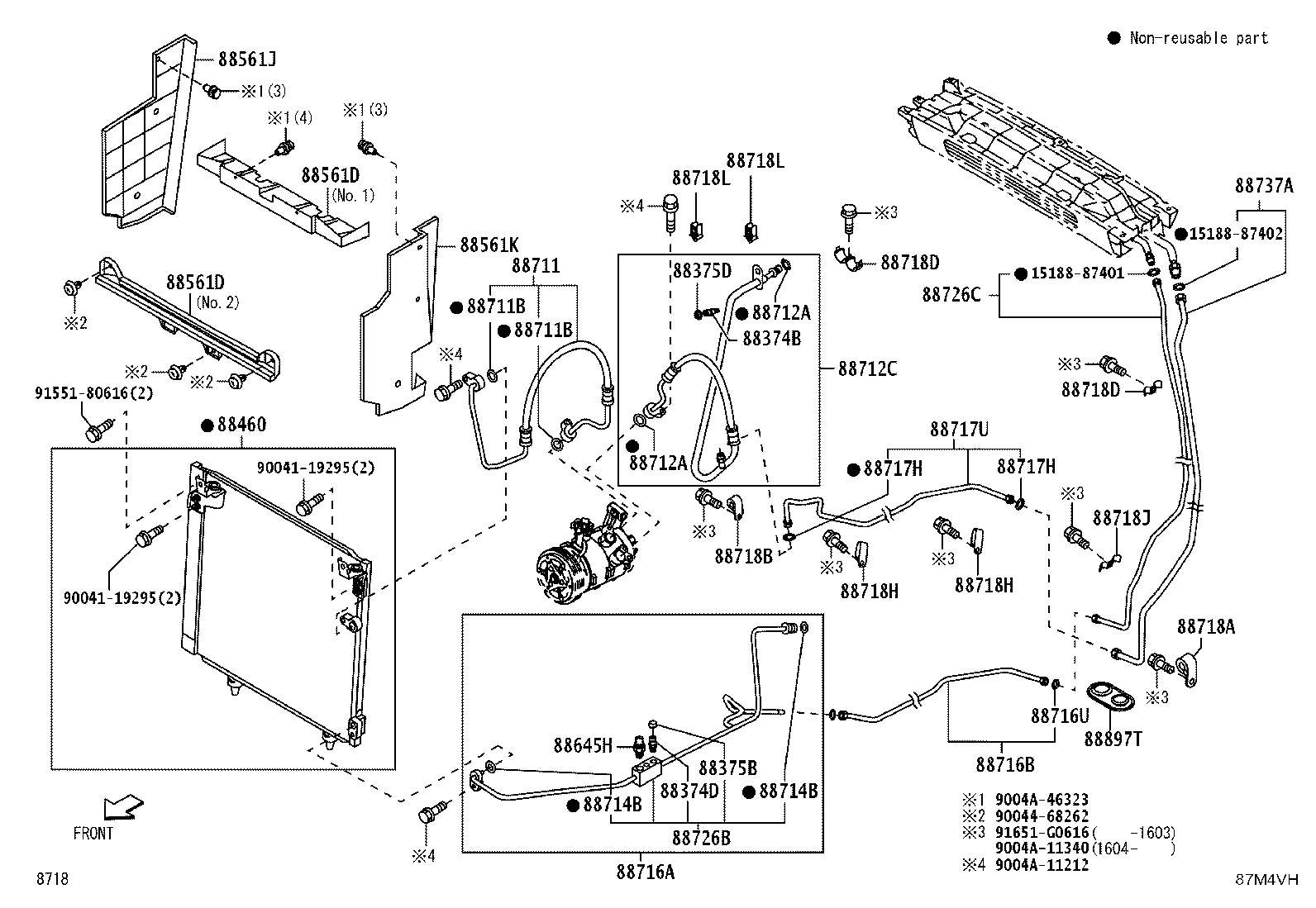 88718-BZ330 CLAMP(FOR COOLER REFRIGERANT PIPE), NO.1 product image