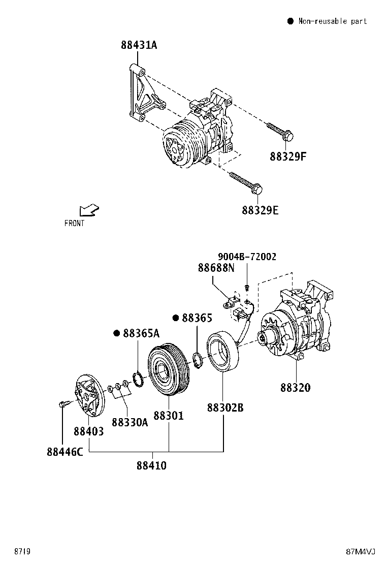 9004A-11052 BOLT, COMPRESSOR, NO.1 product image
