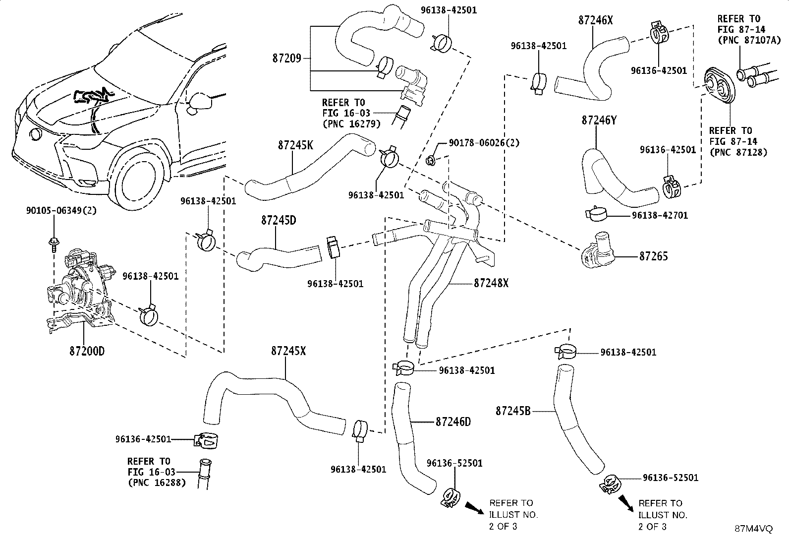 87245-60U30 HOSE, HEATER WATER, OUTLET A product image