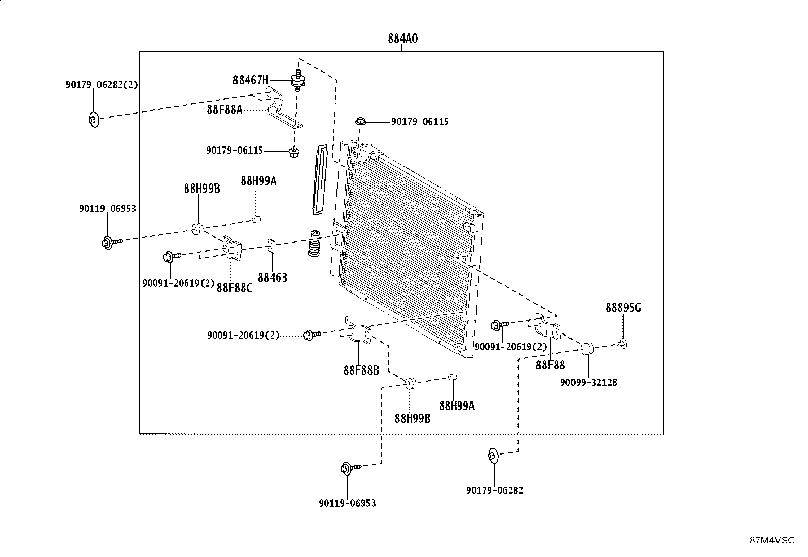 Toyota 88711-60B70 HOSE, COOLER REFRIGERANT DISCHARGE, NO.1