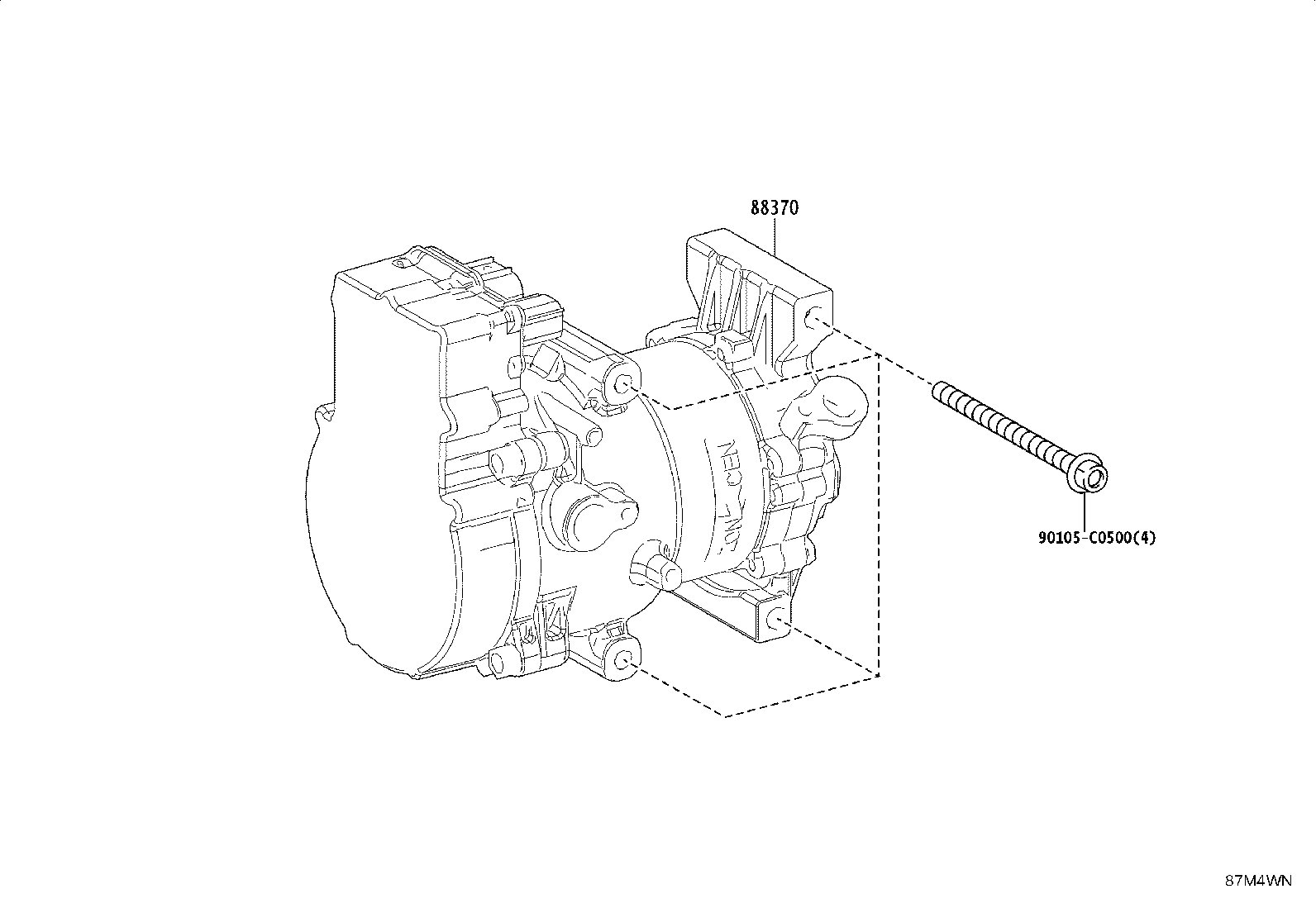 88370-YL010 COMPRESSOR ASSY, W/MOTOR product image