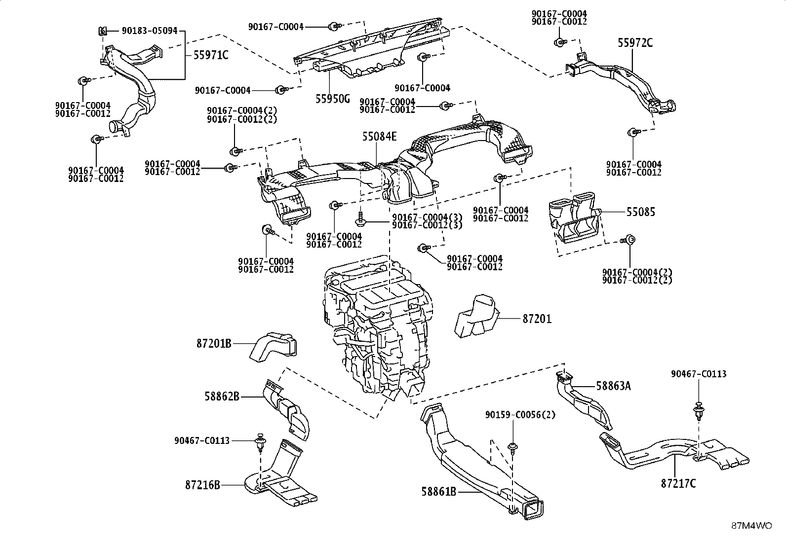 55085-YL010 DUCT SUB-ASSY, HEATER TO REGISTER, NO.2 product image