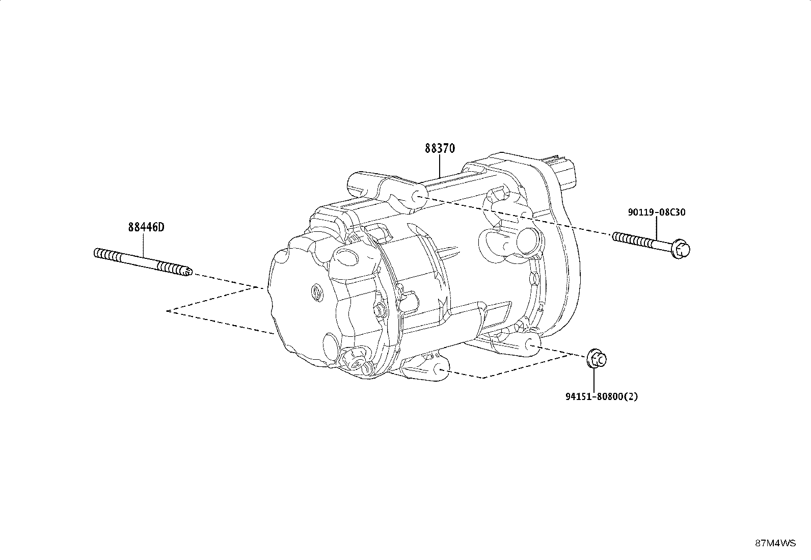 88310-28670 COMPRESSOR ASSY, W/PULLEY product image