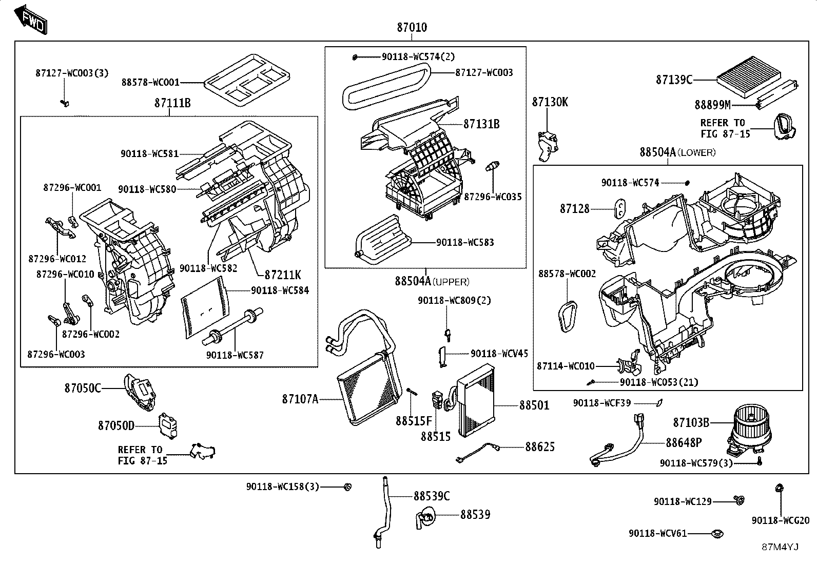 87103-WC035 MOTOR SUB-ASSY, BLOWER W/FAN product image