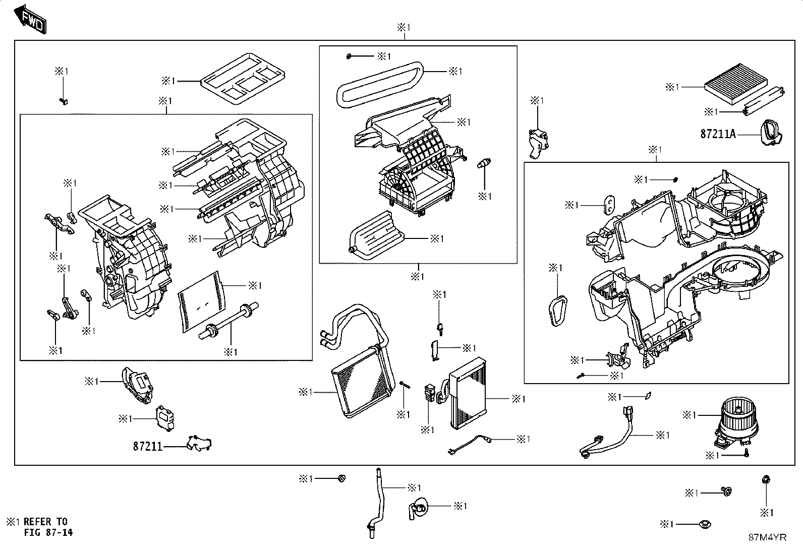 55086-WC005 DUCT, HEATER TO REGISTER, CENTER product image