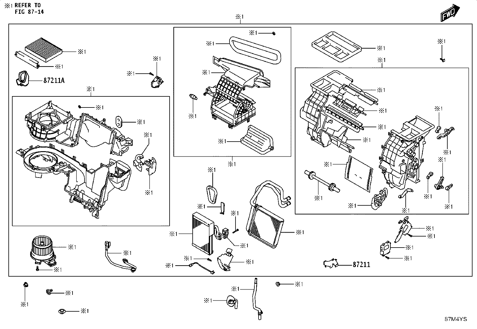 55086-WC005 DUCT, HEATER TO REGISTER, CENTER product image