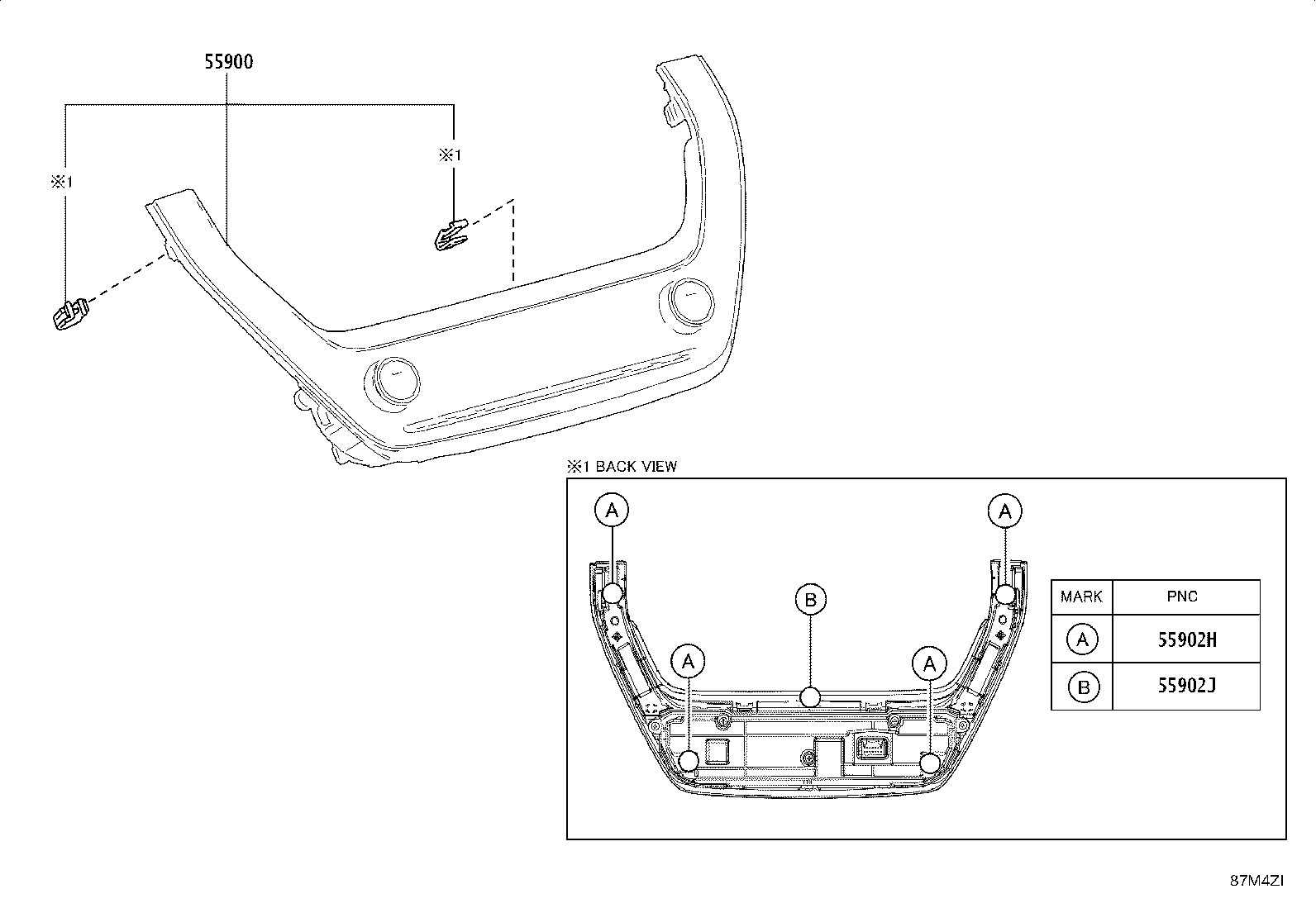 58862-16030 DUCT, CONSOLE BOX, NO.2 product image