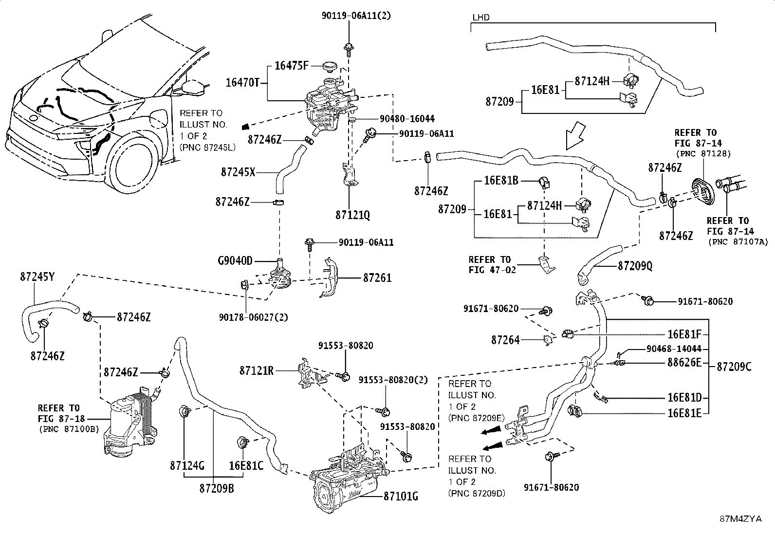 87245-42740 HOSE, HEATER WATER, OUTLET A product image