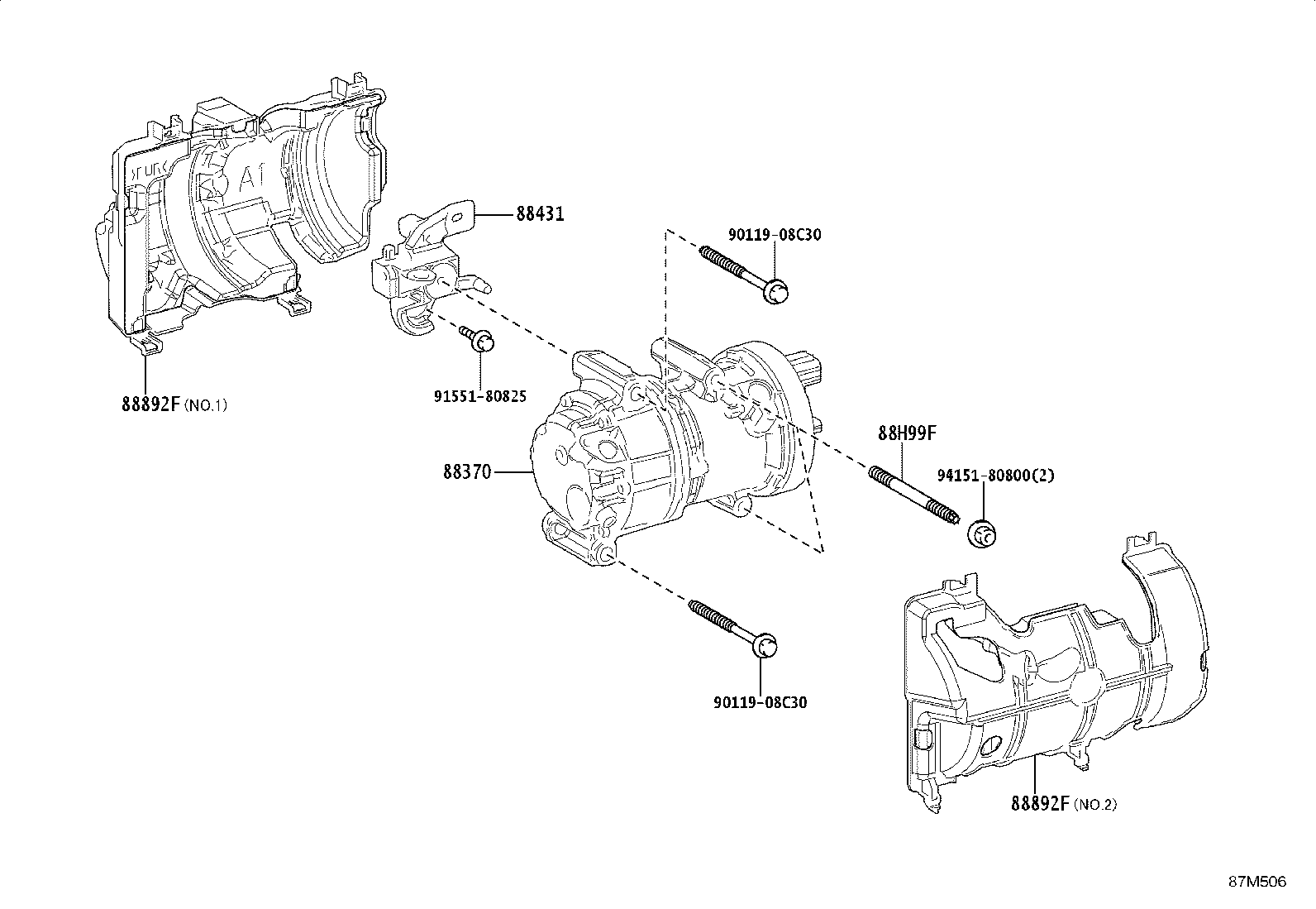 87114-42080 COVER, COOLER COMPRESSOR product image