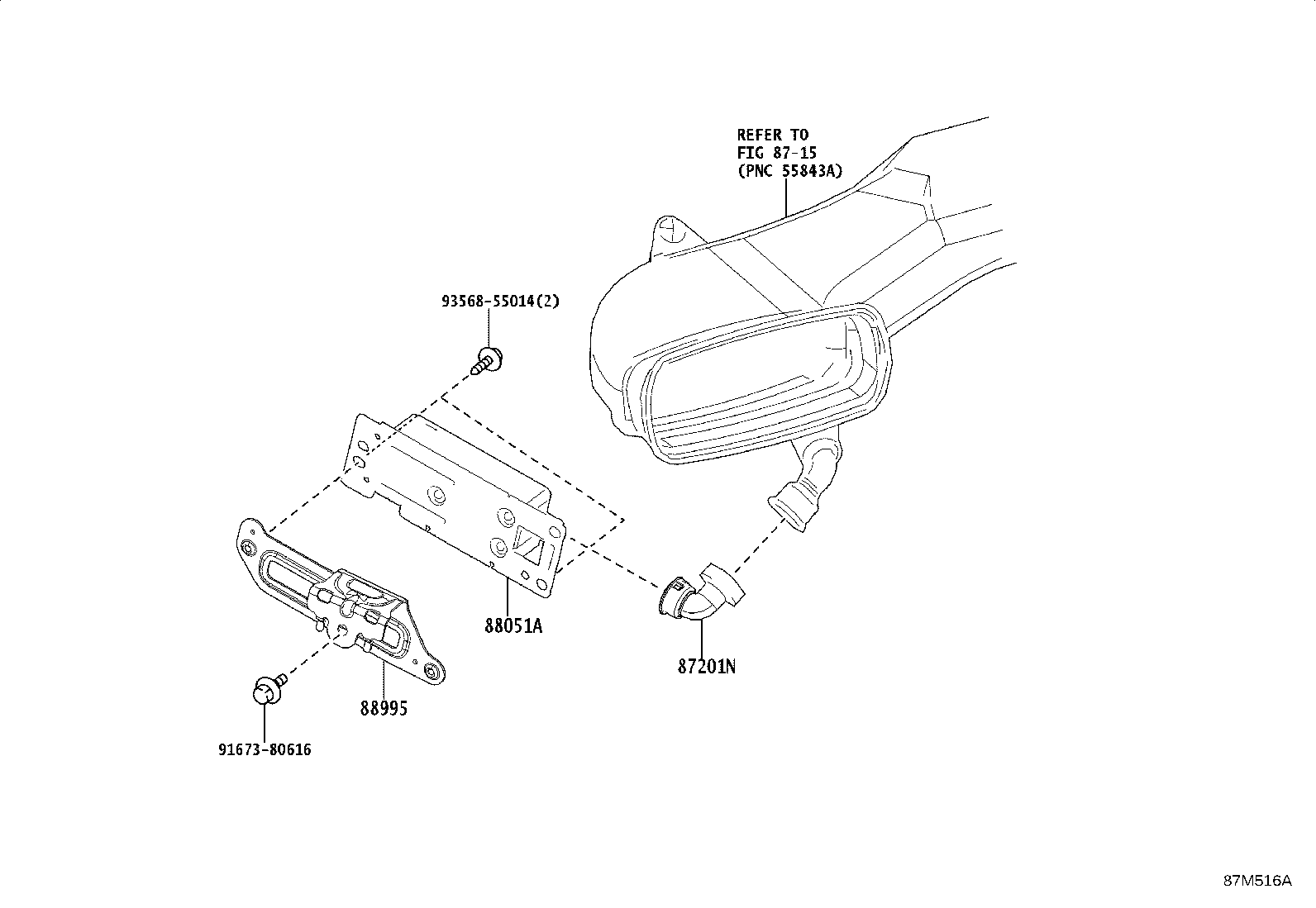 55848-42060 DUCT SUB-ASSY, AIR product image