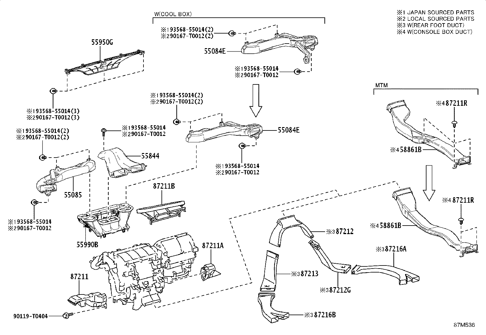 58861-KK080 DUCT, CONSOLE BOX, NO.1 product image