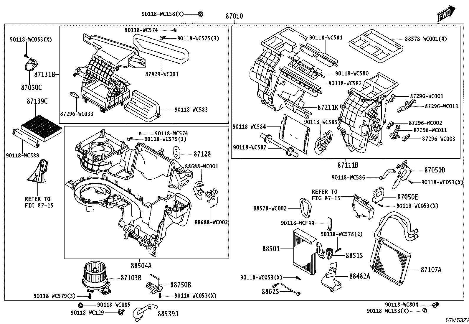 87103-WC032 MOTOR SUB-ASSY, BLOWER W/FAN product image