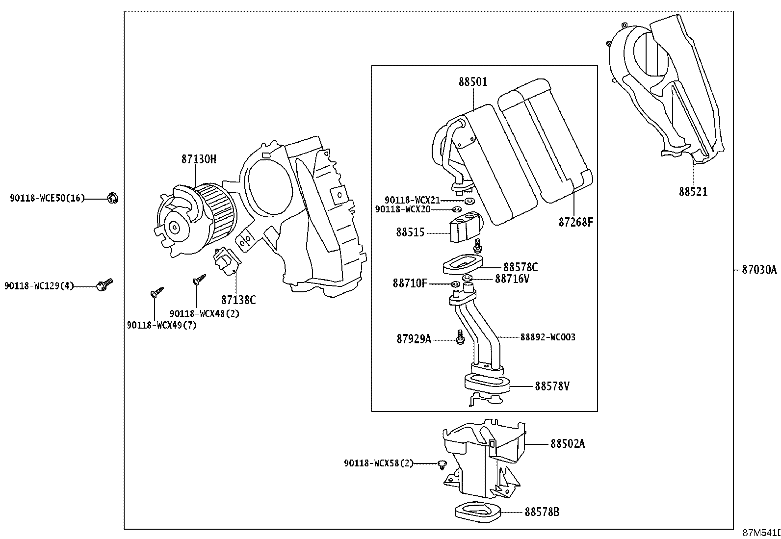 87103-WC032 MOTOR SUB-ASSY, BLOWER W/FAN product image