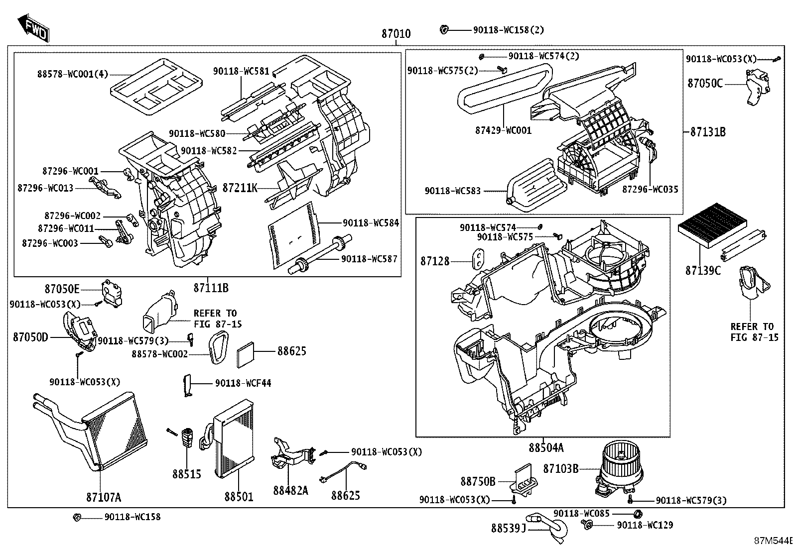87103-WC033 MOTOR SUB-ASSY, BLOWER W/FAN product image