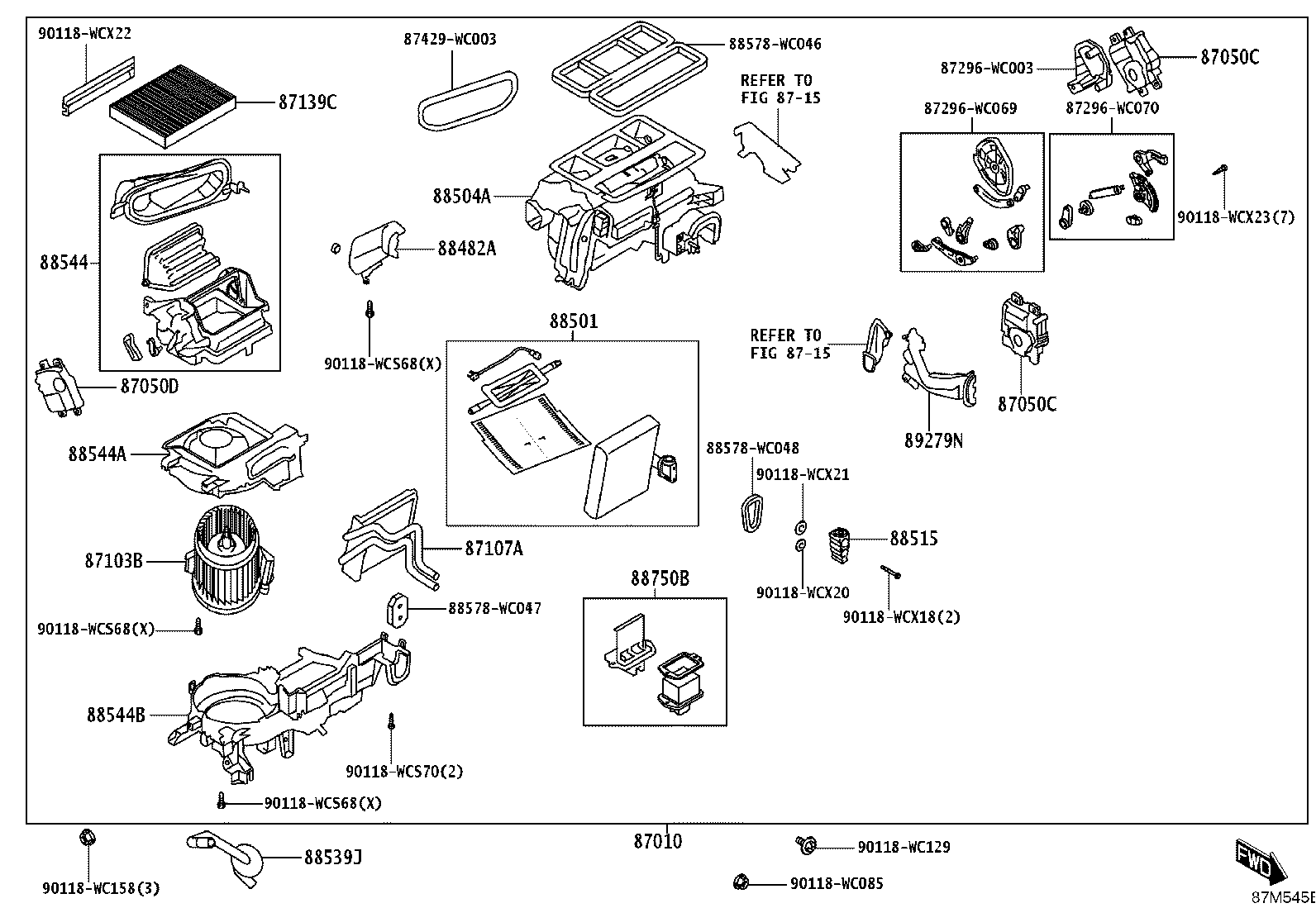 87103-WC033 MOTOR SUB-ASSY, BLOWER W/FAN product image