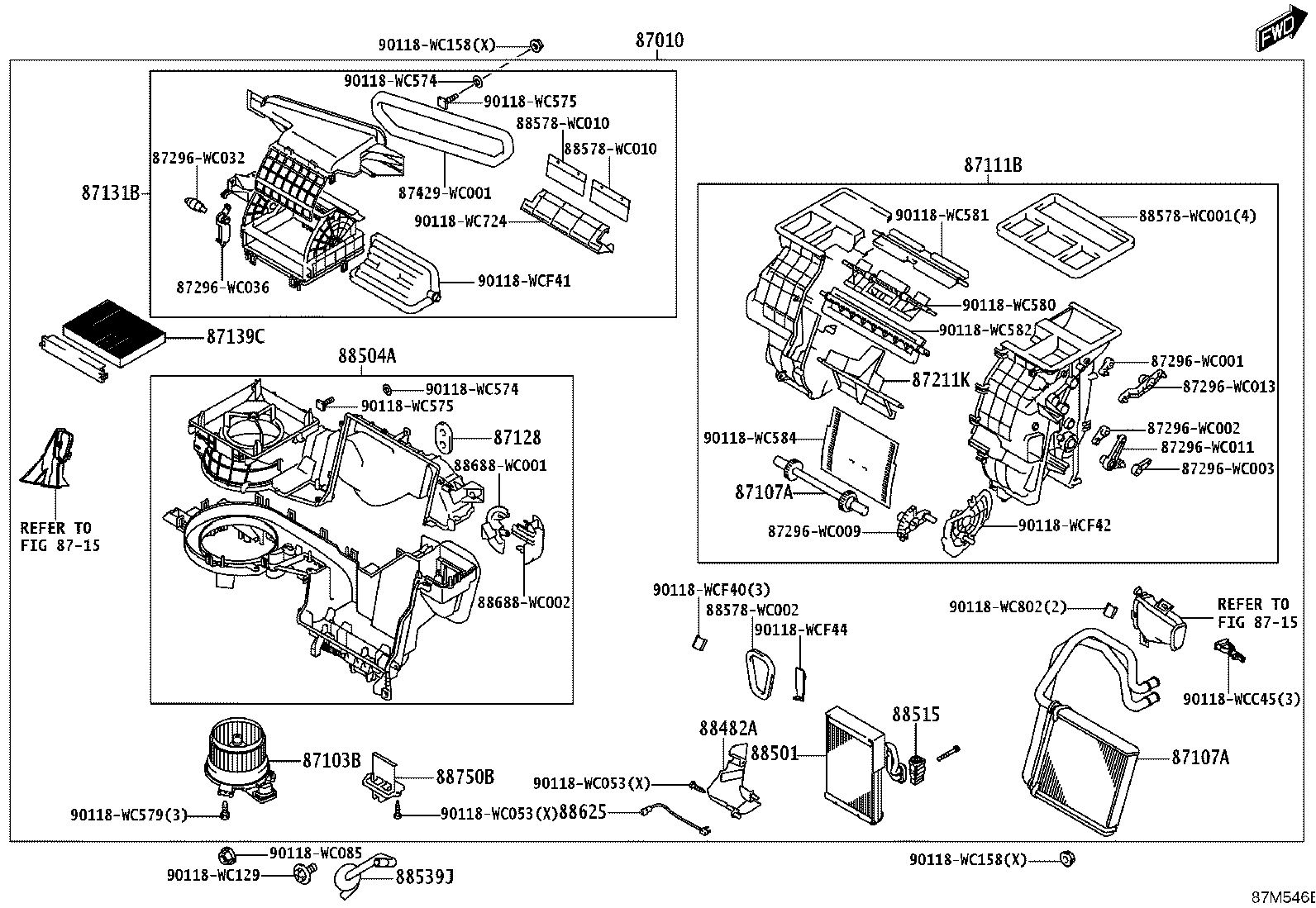 87103-WC033 MOTOR SUB-ASSY, BLOWER W/FAN product image