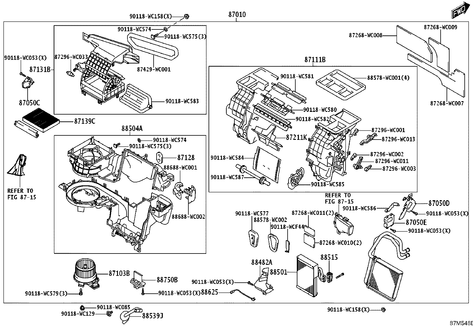 87103-WC033 MOTOR SUB-ASSY, BLOWER W/FAN product image