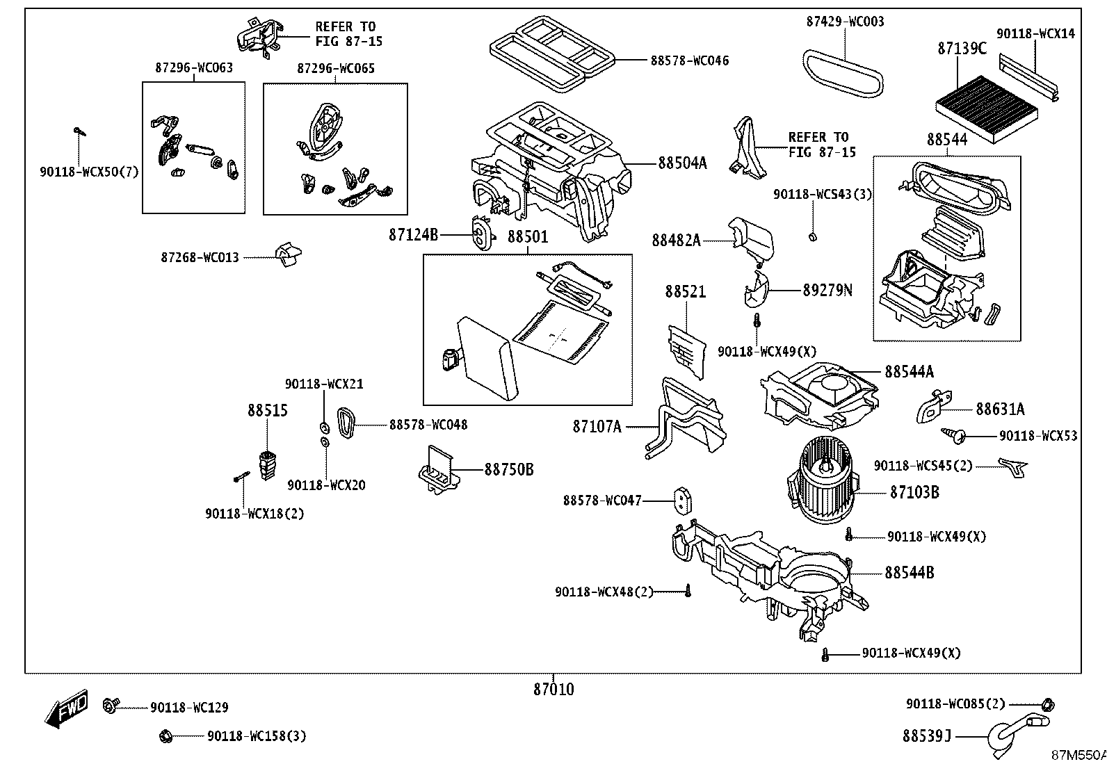 87103-WC032 MOTOR SUB-ASSY, BLOWER W/FAN product image