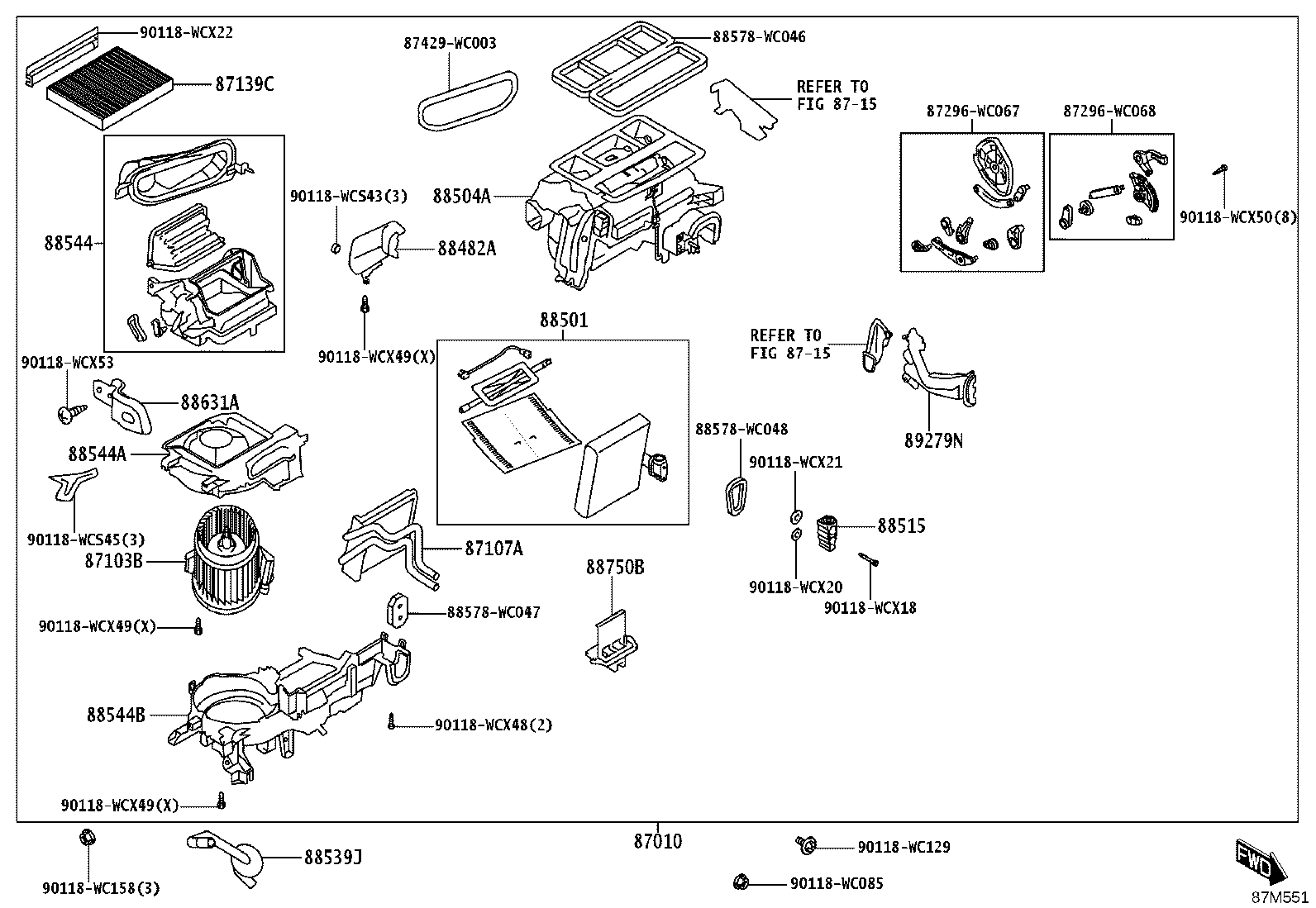 87103-WC033 MOTOR SUB-ASSY, BLOWER W/FAN product image