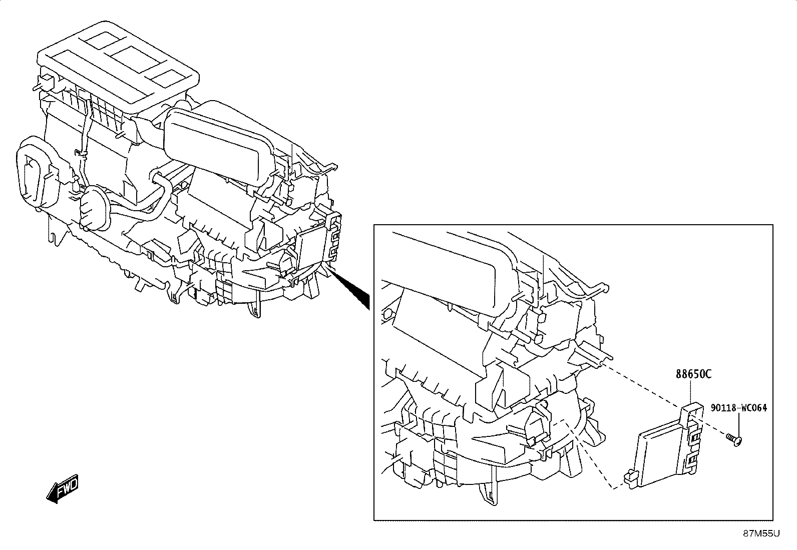 87103-WC026 MOTOR SUB-ASSY, BLOWER W/FAN product image