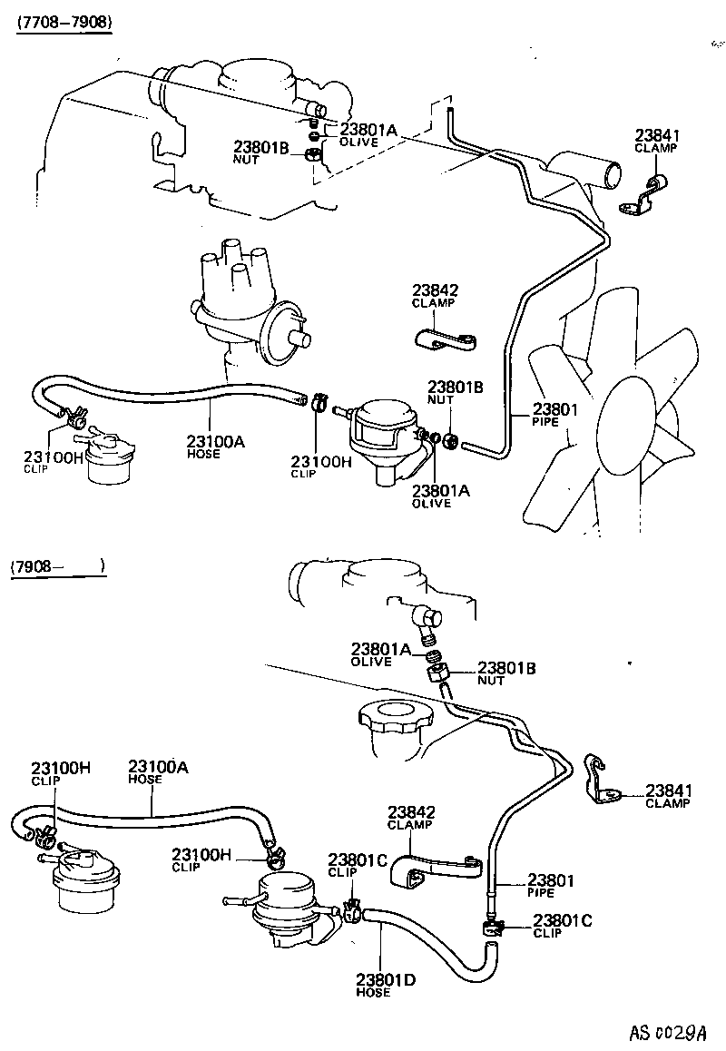 95331-08034 PIPE OR HOSE SUB-ASSY, CARBURETOR FUEL, NO.1 product image