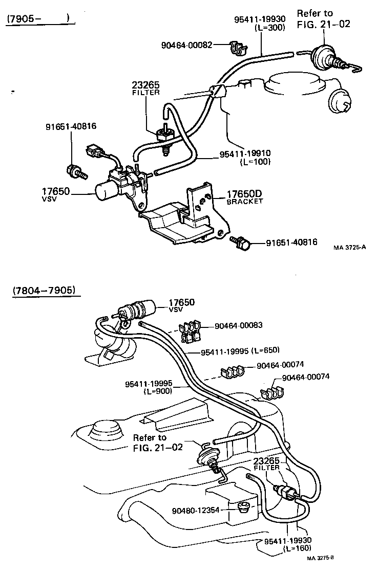 89570-36040 VALVE ASSY, VACUUM SWITCHING product image
